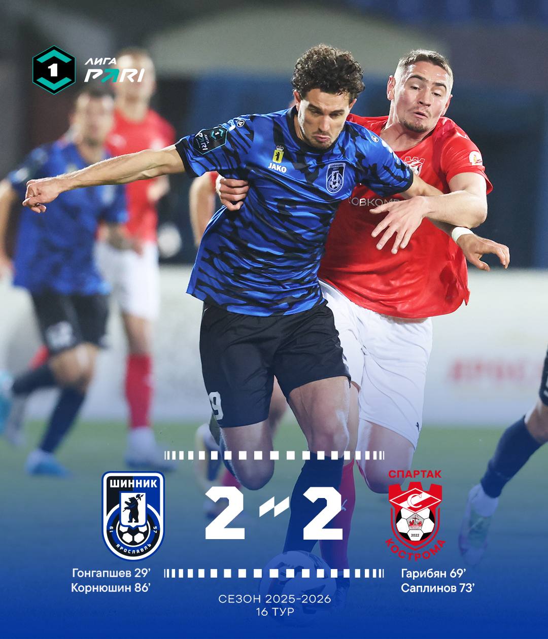 Тур 16. «Шинник» - «Спартак» 2:2 Тур 16. «Шинник» - «Спартак» 2:2