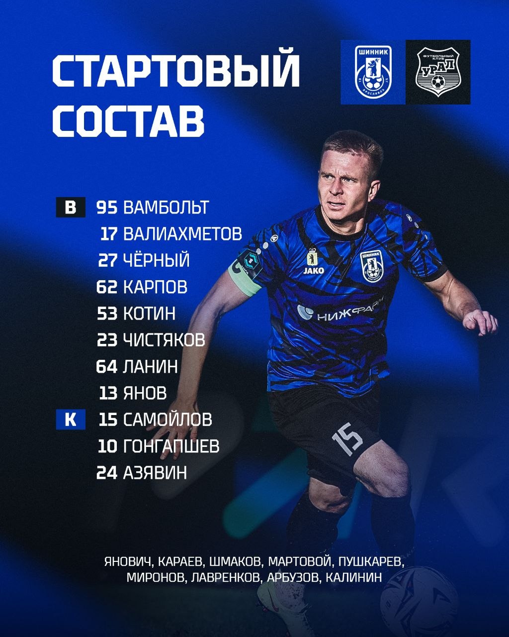 Тур 11. «Шинник» - «Урал» 1:1