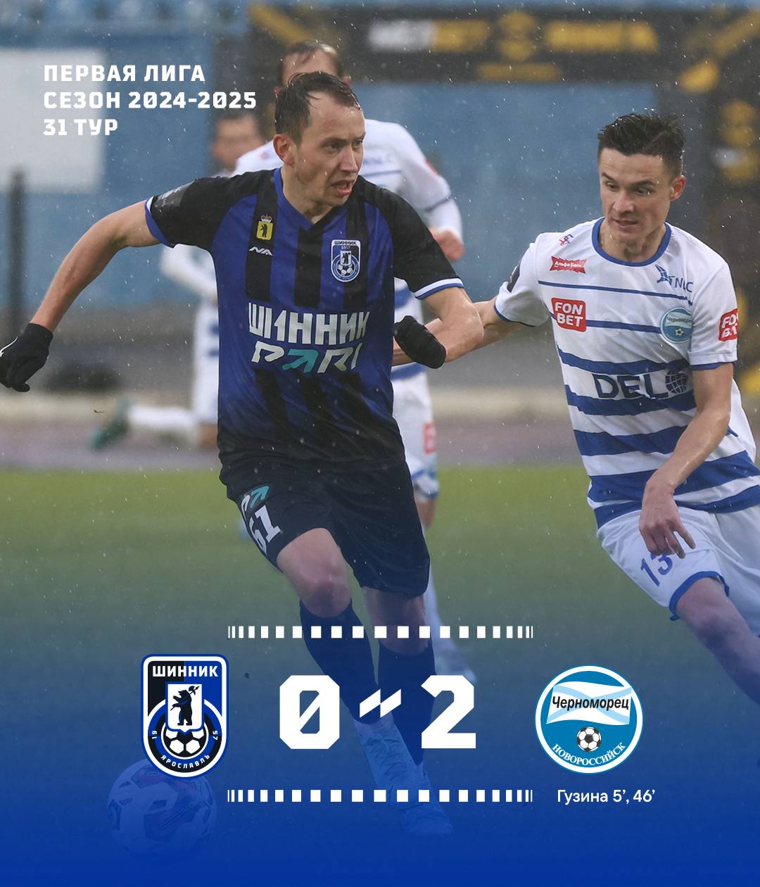 Тур 31. «Шинник» - «Черноморец» 0:2 Тур 31. «Шинник» - «Черноморец» 0:2